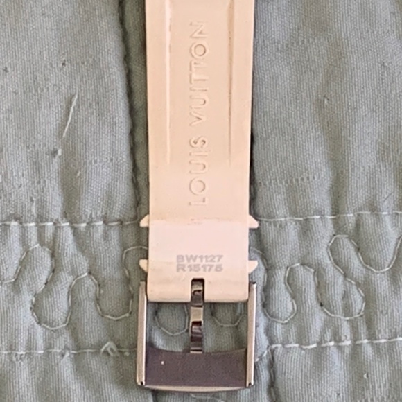 Louis Vuitton White Speedy Watch Working USED Authentic - Picture 6 of 15